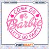 Barbie Party Invitation Design, Fun PNG Instant Download Template