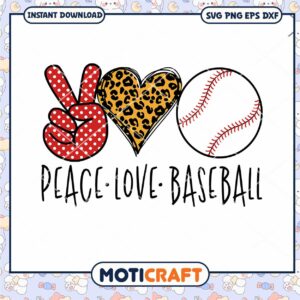 Peace love baseball svg, baseball svg, love sport svg