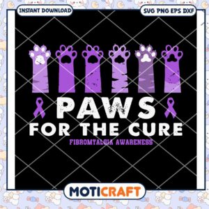 Paws for the cure svg, Awareness Ribbon svg, Awareness svg