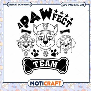 Paw Patrol A Pawfect Team svg, Paw Patrol characters svg