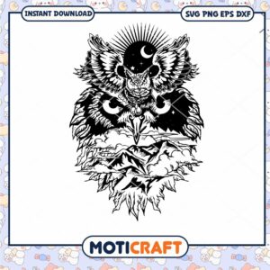 Owl head Art Design svg, Owl Graphic Design svg, Owl svg