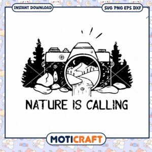 Nature is calling svg, Vintage Camera Magnet svg, Vintage svg