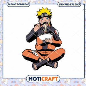 Naruto Eats Ramen Svg, Naruto Eating Svg, Naruto Anime Svg