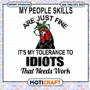 My People Skills Are Just Fine svg, Cock Bandana svg