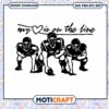 My Heart Is On The Line svg, American Football Team svg