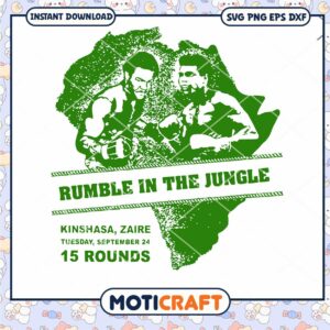 Muhammad Ali svg, Rumble In The Jungle Poster Ali vs Foreman svg