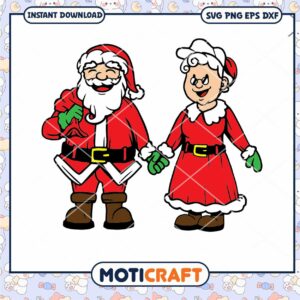 Mr. and Mrs. Santa Claus svg, Santa Claus svg, christmas svg