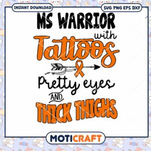 Ms Warrior With Tattoos Pretty Eyes svg, Awareness Ribbon svg