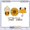 Mouse Head Fall Vibes svg, Fall Vibes svg, Mickey mouse svg