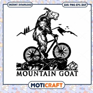 Mountain goat svg, goat Riding Bicycle svg, Bicycle svg