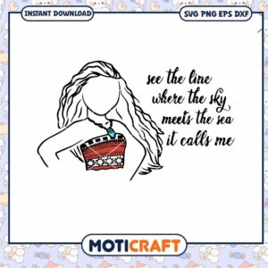Moana See The Line Where The Sky svg, Moana character svg
