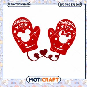 Mittens with Mouse Heads svg, mickey mouse svg, christmas svg