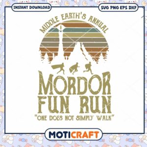 Middle earth's annual mordor fun run svg, mordor fun run svg