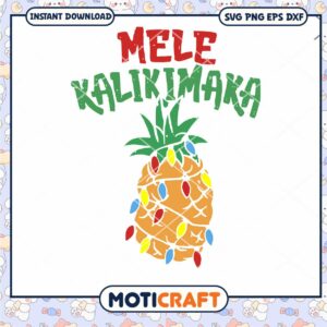 Mele Kalikimaka Pineapple svg, Christmas Light svg, Christmas svg