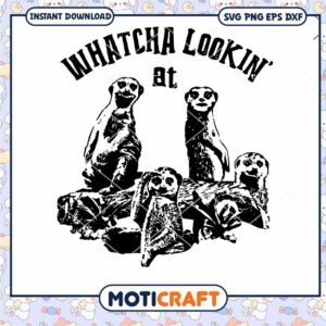 Meerkat Whatcha Lookin At svg, Crochet Stuffed Deer svg