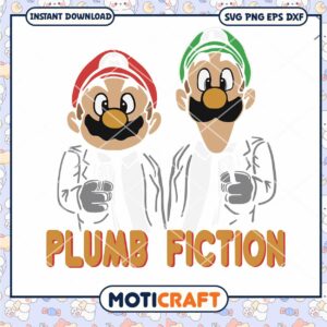 Mario and Luigi Plumb Fiction svg, Super Mario svg, game svg