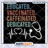 Educated Vaccinated Caffeinated Dedicated Svg, medical Svg 2 Educated Vaccinated Caffeinated Dedicated Svg, medical Svg