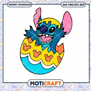 Easter Egg Stitch Svg, Stitch Cartoon Svg, easter day svg