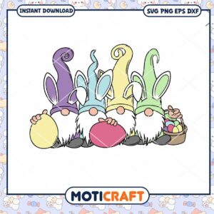 Easter Bunny Gnomes Svg, Gnomes easter Svg, Bunny Gnomes svg