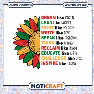 Dream Like Martin Svg, Juneteenth Svg, Black History Month Svg