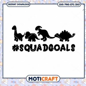 Dinosaur Squadgoals Svg, Dinosaur Svg, Dinosaur silhouette svg
