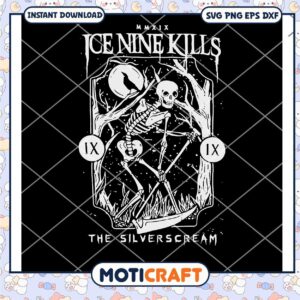 Design Ices Art Nine Kill svg, The Silver Scream Svg, skeleton svg