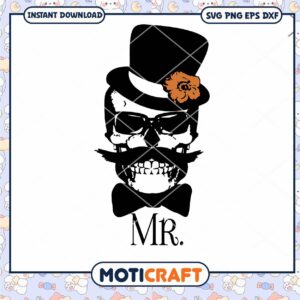 Couples Mr Skull Svg, Funny Skull Svg, skeleton skull svg