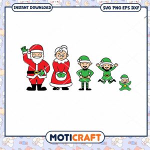 Claus Family SVG, Merry Christmas SVG, christmas outfits​ svg