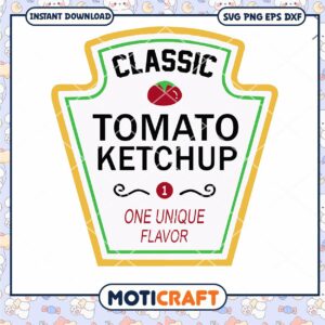 Classic Tomato Ketchup One Unique Flavor Svg, tomato svg