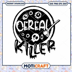 Cereal Killer SVG, Cereal Killer Horror SVG, Halloween SVG