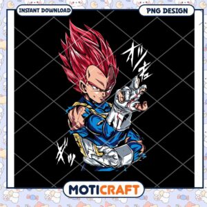 Super Saiyan Vegeta PNG Design