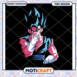 Super Saiyan PNG Design Instant Download for Fans and Crafters