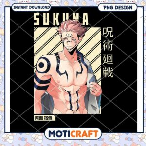 Sukuna Digital PNG Art Download for Anime Fans and Collectors