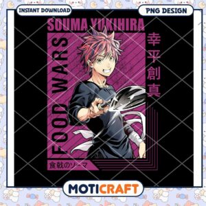 Souma Yukihira Food Wars PNG Instant Download Art Design
