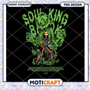 Soul King Brook Skull PNG Design Instant Download Graphic Art