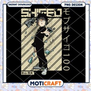 Shigeo PNG Artwork Instant Download Anime Design for Fans