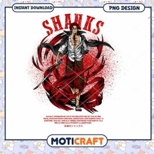 Shanks PNG Design Instant Download for Anime Fans and Artists