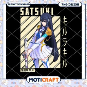 Satsuki Anime Character PNG Instant Download Art Design