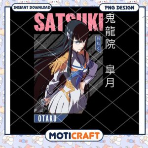 Satsuki Anime Character PNG Instant Download for Otaku Fans