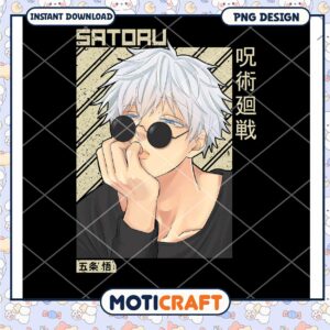 Satoru PNG Art Design for Instant Download Print Projects