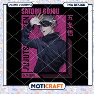 Satoru Gojo PNG Design Instant Download for Fans and Collectors
