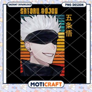 Satoru Gojo PNG Design Digital Download for Fans and Art Lovers
