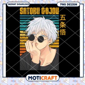 Satoru Gojo PNG Art Download Stylish Anime Design for Fans