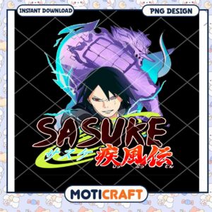 Sasuke PNG Design Instant Download Anime Fan Art Print