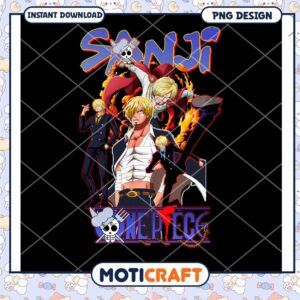 Sanji One Piece PNG Design Instant Download for Fans and Crafters