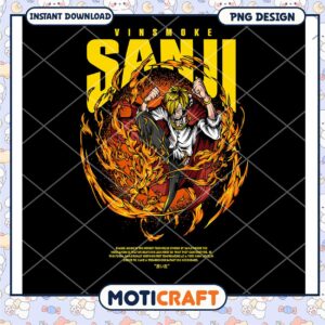 Sanji One Piece PNG Design Instant Download