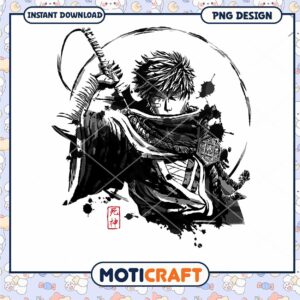 Samurai PNG Design Instant Download