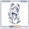 Sailor Moon PNG Line Art Instant Download