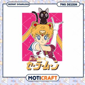 Sailor Moon PNG Design Instant Download for Anime Fans Sailor Moon PNG Design Instant Download for Anime Fans