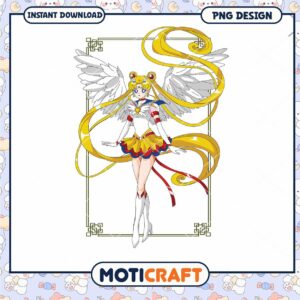 Sailor Moon PNG Angel Wings Design